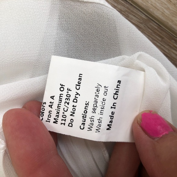 Commense Feminine Romantic Sheer Ruffled Detail Blouse With Tie Sz XS‎ - Picture 13 of 16